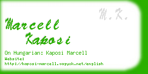 marcell kaposi business card